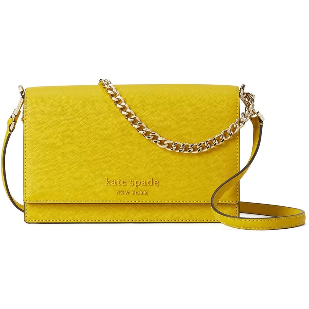 Kate Spade Yellow Convertible Crossbody Purse Bag
